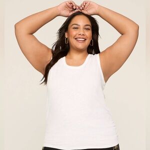 Lane Bryant Basics Plus Size Bundle Fitted Scoop-Neck Ruched-Side Tank NWT 26/28